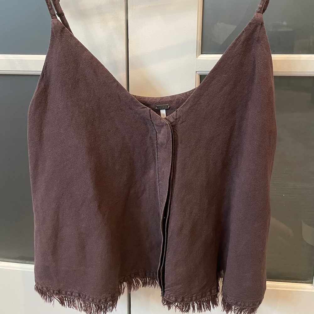 YFB tank top. Size Small. Brown linen. Excellent condition